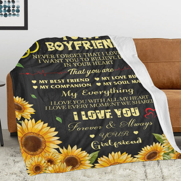 Gifts for Men Boyfriend, Valentine's Anniversary Christmas Birthday I Love You Throw Blanket for Him