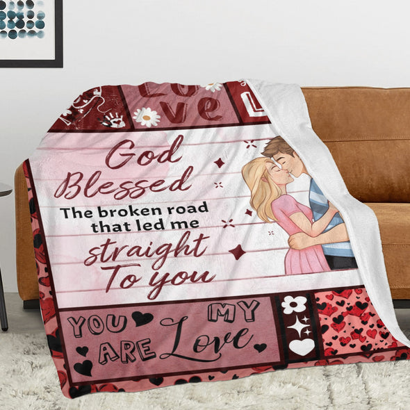 Valentine's Day Blanket Wedding Throw Couple Gifts for Men Women Boyfriend Girlfriend Husband Wife