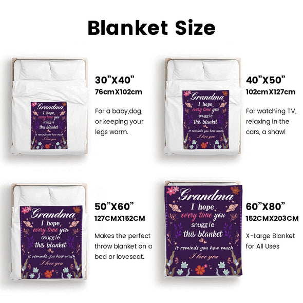 Grandma Blanket Gifts Christmas Birthday Ideas for Nana Grandmother