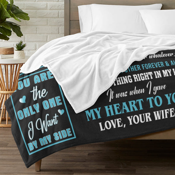 Husband Gifts Blanket, Anniversary Couple Gifts for Him, Throw Blanket for Boyfriend Christmas, Valentine, Birthday, Wedding Gifts