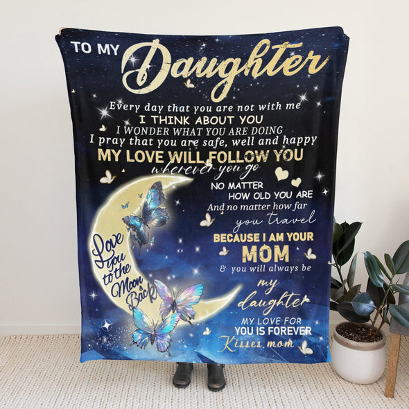 Daughter Blanket, Daughter Birthday Gift, Throw Blanket from Mom Dad, Graduation Christmas Wedding Mothers Day Gifts