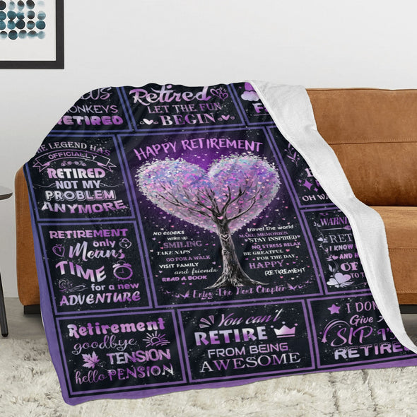 Retirement Blanket Gifts for Women/Men, Funny Farewell Throw Blanket for Going Away Gift, Coworker Leaving Gift