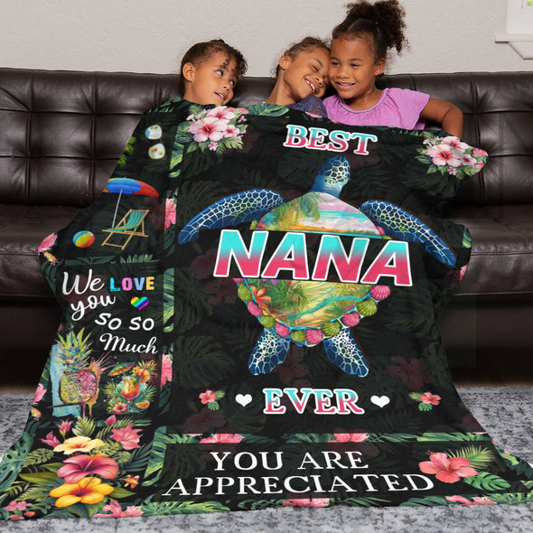 Nana Gifts Blanket, Birthday Gifts for Nana Throw, Nana Gifts from Grandkids, Grandma Gifts for Mothers Day Christmas