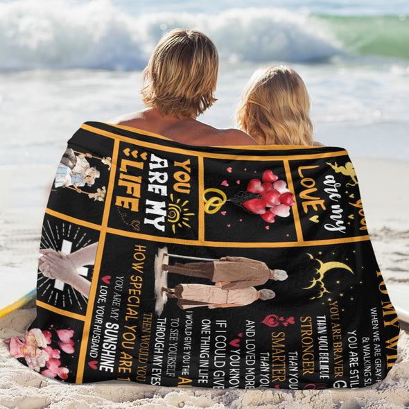 Wife Blanket, Throw Blanket Gifts for Birthday/Wedding/Anniversary/Christmas/Valentines