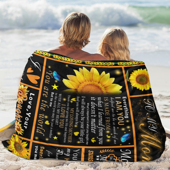 Mom Blanket Gifts for Mother's Day Christmas Birthday Throw from Daughter Son