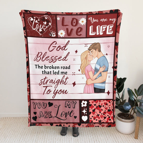 Valentine's Day Blanket Wedding Throw Couple Gifts for Men Women Boyfriend Girlfriend Husband Wife