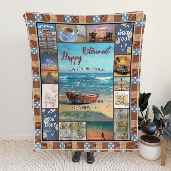 Retirement Blanket Gifts for Women/Men, Funny Farewell Throw Blanket for Going Away Gift, Coworker Leaving Gift