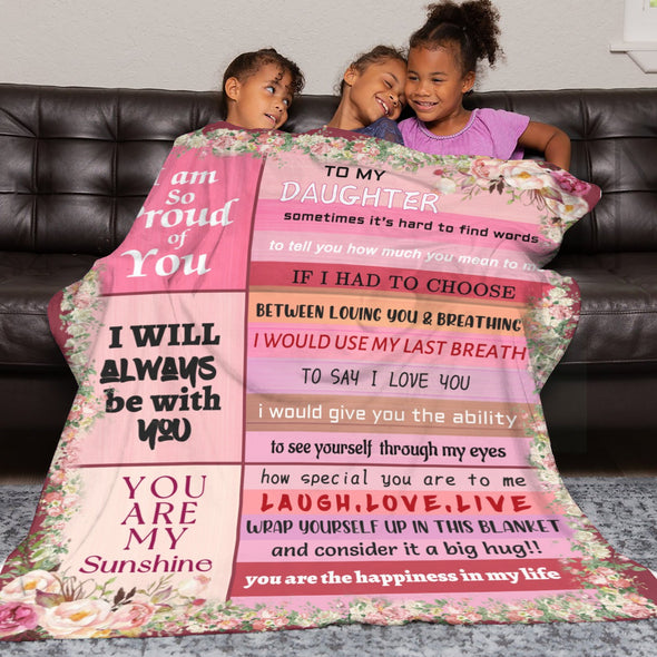 Daughter Blanket, Daughter Birthday Gift, Throw Blanket from Mom Dad, Graduation Christmas Wedding Mothers Day Gifts