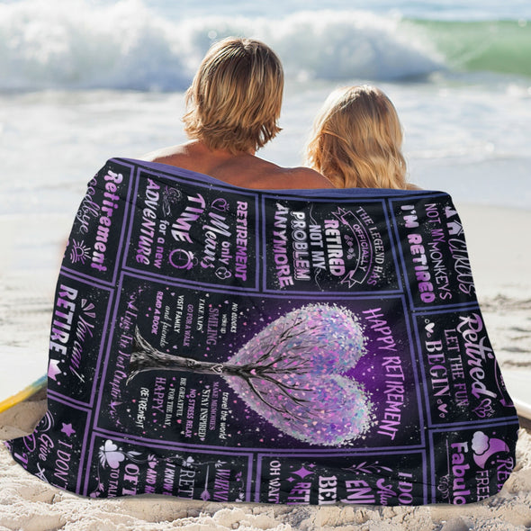 Retirement Blanket Gifts for Women/Men, Funny Farewell Throw Blanket for Going Away Gift, Coworker Leaving Gift