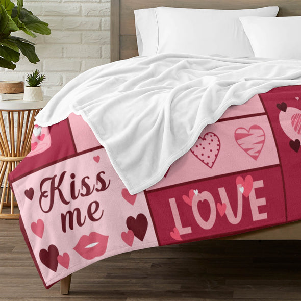 Valentine's Day Blanket Wedding Throw Couple Gifts for Men Women Boyfriend Girlfriend Husband Wife