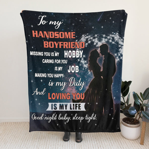 Gifts for Men Boyfriend, Valentine's Anniversary Christmas Birthday I Love You Throw Blanket for Him