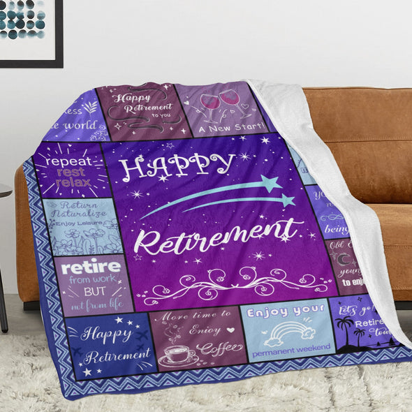 Retirement Blanket Gifts for Women/Men, Funny Farewell Throw Blanket for Going Away Gift, Coworker Leaving Gift