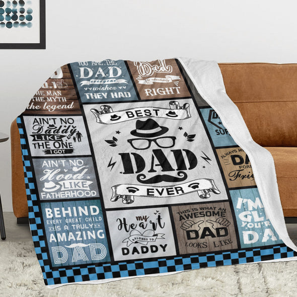 Gift for Dad from Daughter Son, Dad Blanket for Father's Day, Bed Couch Throw Blankets for Anniversary Birthday Christmas