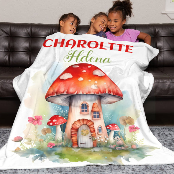 Mushroom Blanket Gifts for Kids Women Throw Blanket for Bed Couch Christmas Home Decorative All Season