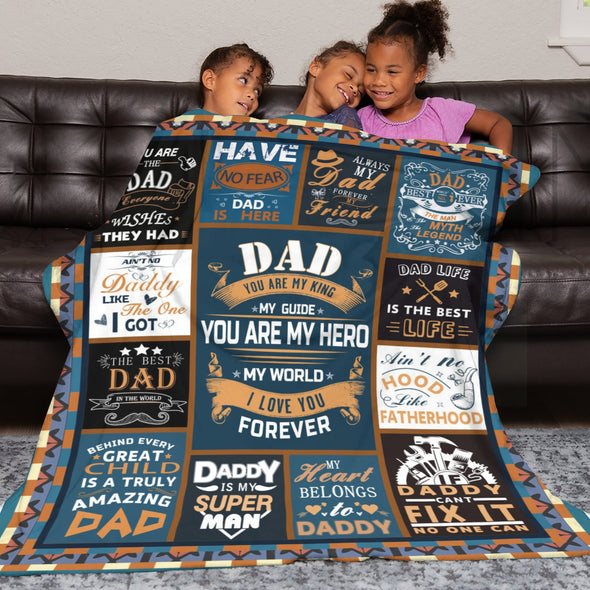 Gift for Dad from Daughter Son, Dad Blanket for Father's Day, Bed Couch Throw Blankets for Anniversary Birthday Christmas