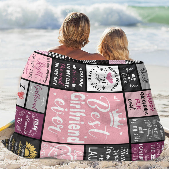 Gifts for Girlfriend Blanket, Girlfriend Birthday Gifts, Christmas Valentines Anniversary Throw Blanket for Her Women