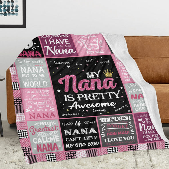 Nana Gifts Blanket, Birthday Gifts for Nana Throw, Nana Gifts from Grandkids, Grandma Gifts for Mothers Day Christmas