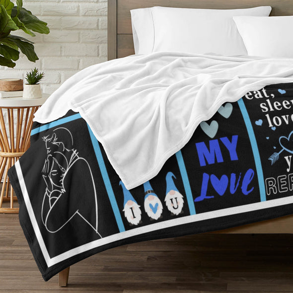 Gifts for Men Boyfriend, Valentine's Anniversary Christmas Birthday I Love You Throw Blanket for Him