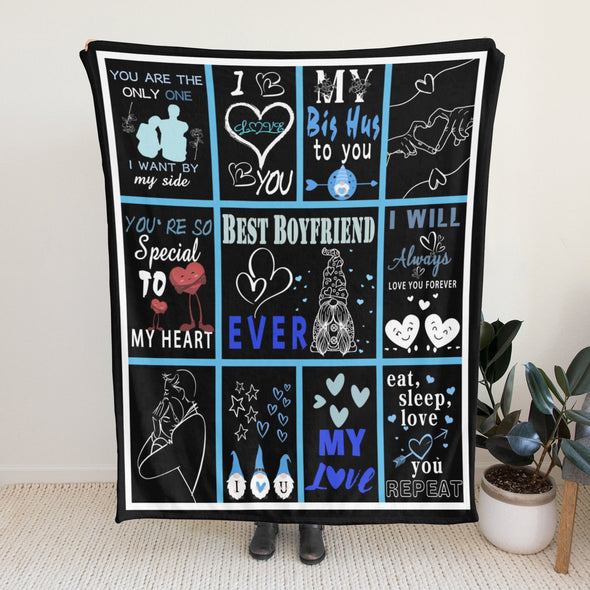 Gifts for Men Boyfriend, Valentine's Anniversary Christmas Birthday I Love You Throw Blanket for Him