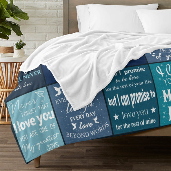 Grandson Blanket Gifts from Grandma, Grandpa, Grandparents, Nana, Grandson Birthday Graduation Soft Bed Throws Blankets