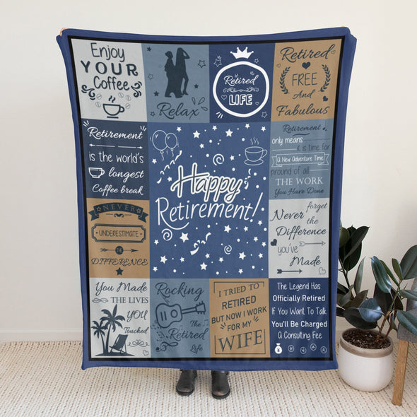 Retirement Blanket Gifts for Women/Men, Funny Farewell Throw Blanket for Going Away Gift, Coworker Leaving Gift