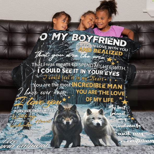 Gifts for Men Boyfriend, Valentine's Anniversary Christmas Birthday I Love You Throw Blanket for Him