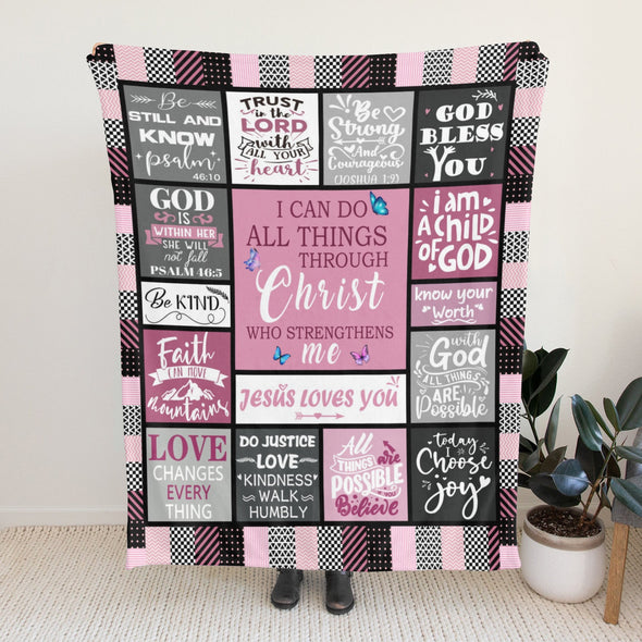 Christian Gifts for Women Blankets, I Am a Child of God Blankets, Inspirational Religious Birthday Gifts, Catholic Spiritual Gifts for Women