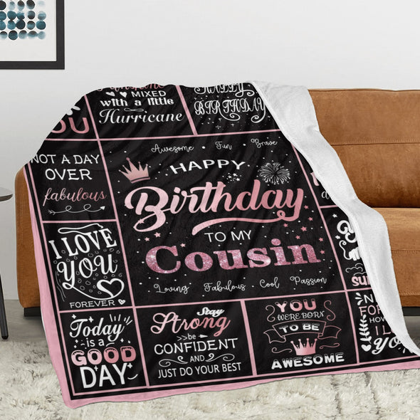 Birthday Gifts for Women Blanket, Happy Birthday Decorations Throw for Girls Her Friend Mom Sister Grandma Wife