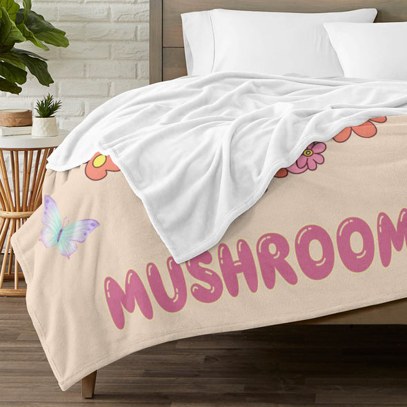 Mushroom Blanket Gifts for Kids Women Throw Blanket for Bed Couch Christmas Home Decorative All Season