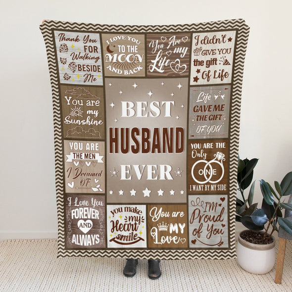 Husband Gifts Blanket, Anniversary Couple Gifts for Him, Throw Blanket for Boyfriend Christmas, Valentine, Birthday, Wedding Gifts