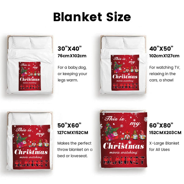 Christmas Blanket, Xmas Gift, Holiday Theme Red Throw for Couch and Bed Home Decor for Mom Women Girls Wife