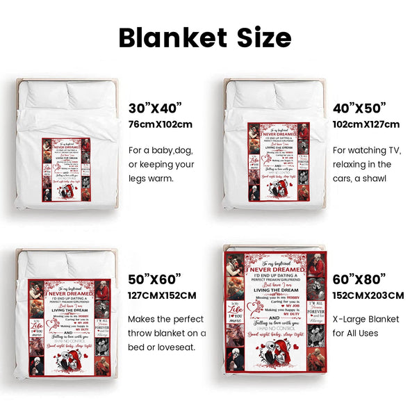 Gifts for Men Boyfriend, Valentine's Anniversary Christmas Birthday I Love You Throw Blanket for Him