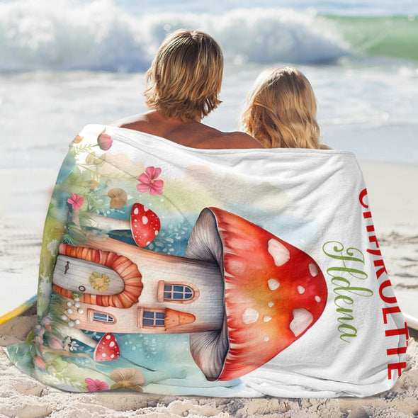 Mushroom Blanket Gifts for Kids Women Throw Blanket for Bed Couch Christmas Home Decorative All Season