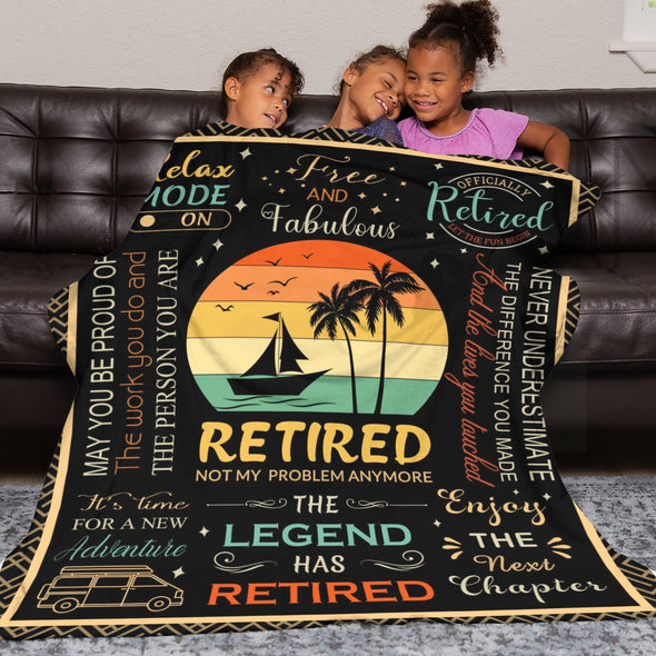 Retirement Blanket Gifts for Women/Men, Funny Farewell Throw Blanket for Going Away Gift, Coworker Leaving Gift