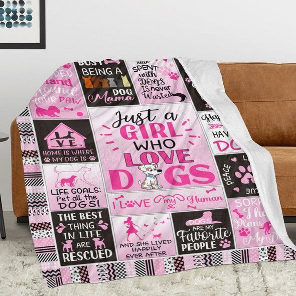 Dog Mom Blanket, Dog Lovers Gifts for Women, Puppy Throw Blanket for Bed Couch Christmas Gift