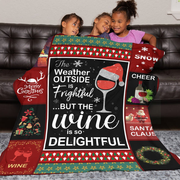 Christmas Blanket, Xmas Gift, Holiday Theme Red Throw for Couch and Bed Home Decor for Mom Women Girls Wife