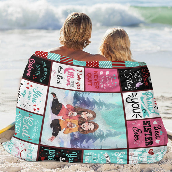 Sister Blanket Gifts, Throw Blankets Gift for Mothers Day, Christmas, Happy Birthday Gifts, Sisters Graduation Gifts Ideas for Women