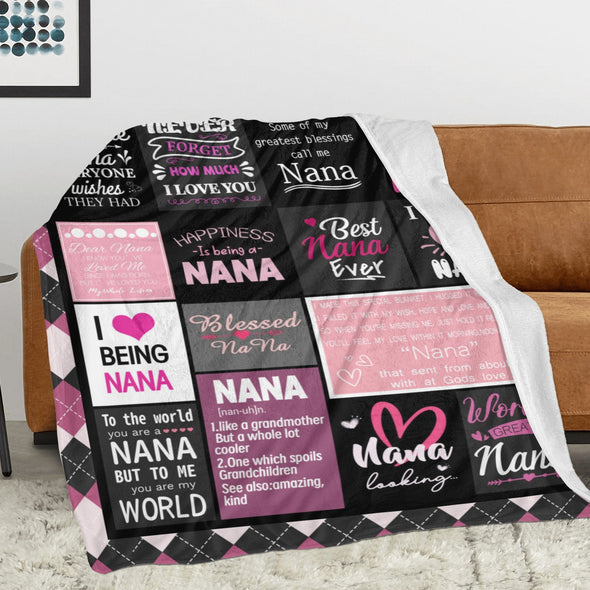 Nana Gifts Blanket, Birthday Gifts for Nana Throw, Nana Gifts from Grandkids, Grandma Gifts for Mothers Day Christmas