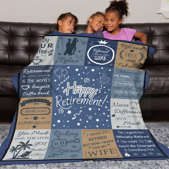 Retirement Blanket Gifts for Women/Men, Funny Farewell Throw Blanket for Going Away Gift, Coworker Leaving Gift