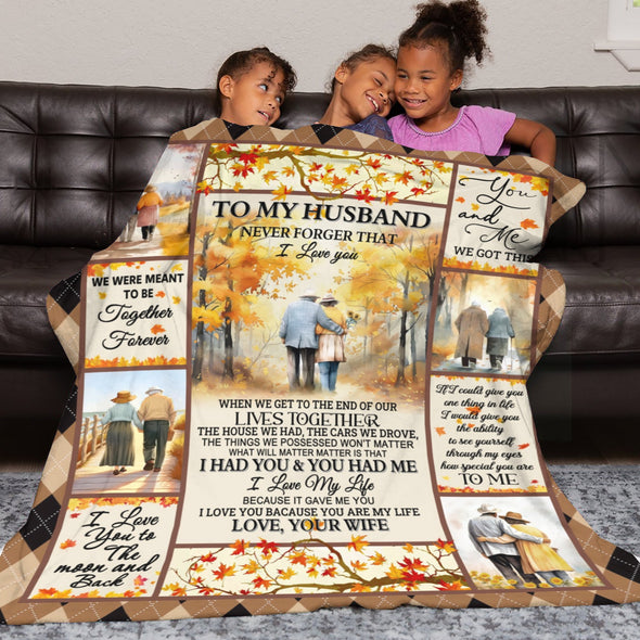 Husband Gifts Blanket, Anniversary Couple Gifts for Him, Throw Blanket for Boyfriend Christmas, Valentine, Birthday, Wedding Gifts