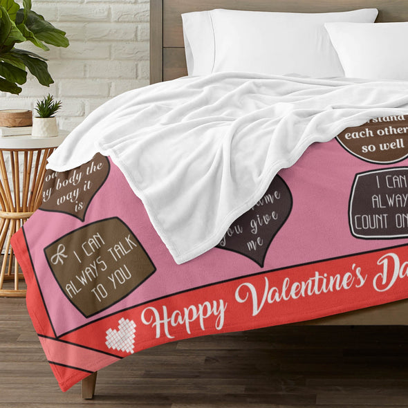 Valentine's Day Blanket Wedding Throw Couple Gifts for Men Women Boyfriend Girlfriend Husband Wife