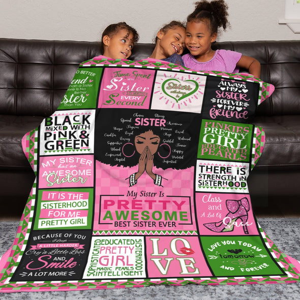 Sister Blanket Gifts, Throw Blankets Gift for Mothers Day, Christmas, Happy Birthday Gifts, Sisters Graduation Gifts Ideas for Women