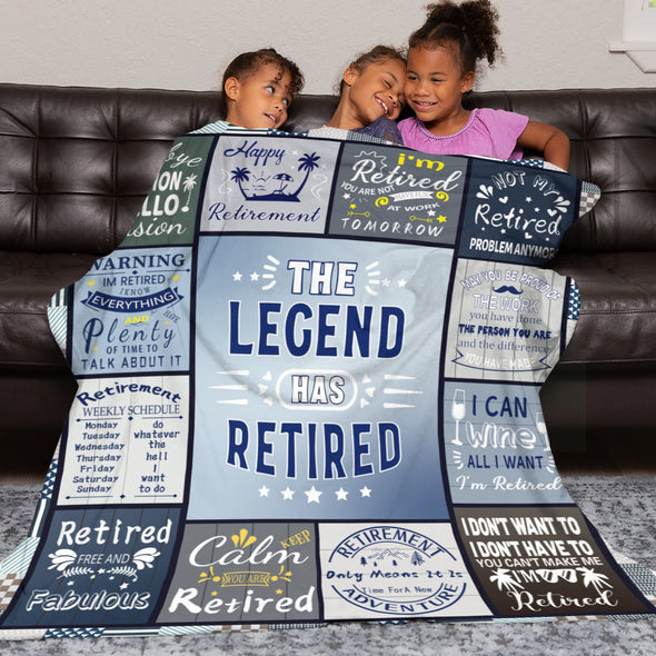 Retirement Blanket Gifts for Women/Men, Funny Farewell Throw Blanket for Going Away Gift, Coworker Leaving Gift