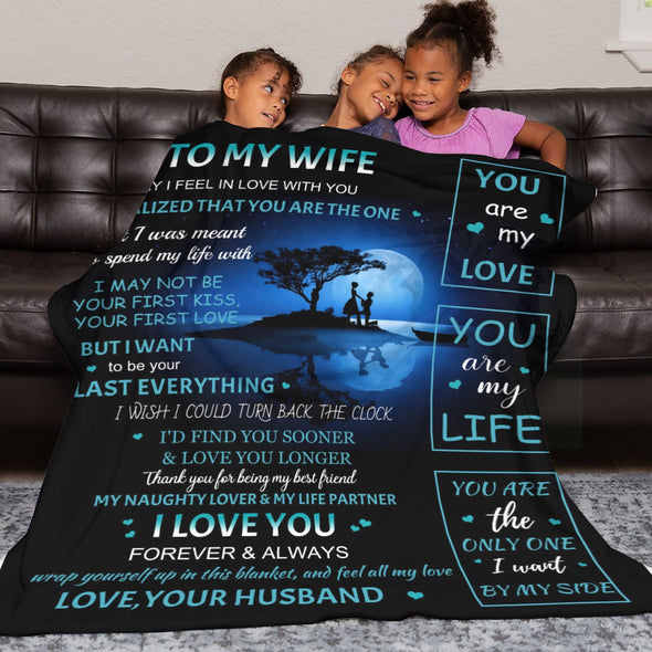 Wife Blanket, Throw Blanket Gifts for Birthday/Wedding/Anniversary/Christmas/Valentines