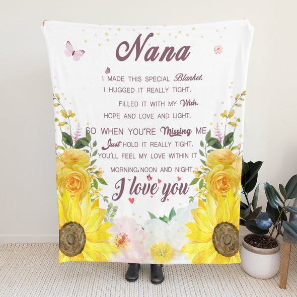 Nana Gifts Blanket, Birthday Gifts for Nana Throw, Nana Gifts from Grandkids, Grandma Gifts for Mothers Day Christmas