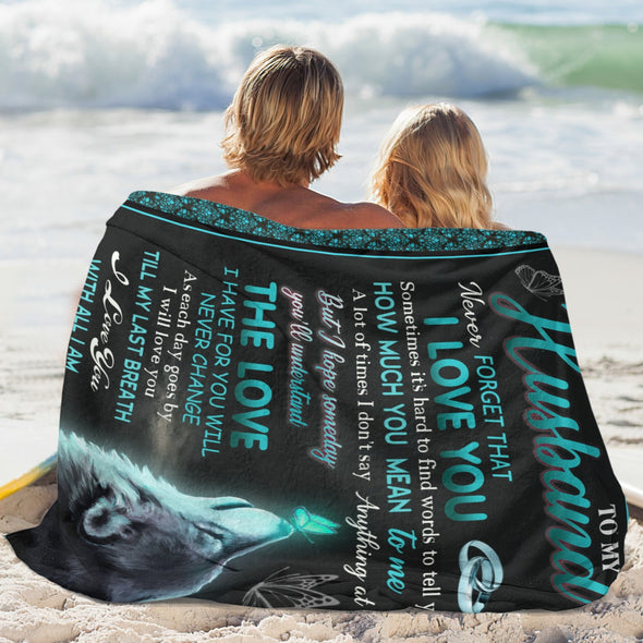 Husband Gifts Blanket, Anniversary Couple Gifts for Him, Throw Blanket for Boyfriend Christmas, Valentine, Birthday, Wedding Gifts