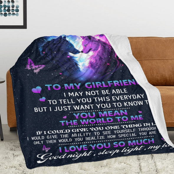 Gifts for Girlfriend Blanket, Girlfriend Birthday Gifts, Christmas Valentines Anniversary Throw Blanket for Her Women