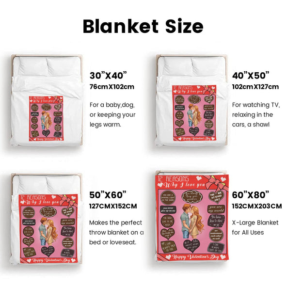 Valentine's Day Blanket Wedding Throw Couple Gifts for Men Women Boyfriend Girlfriend Husband Wife