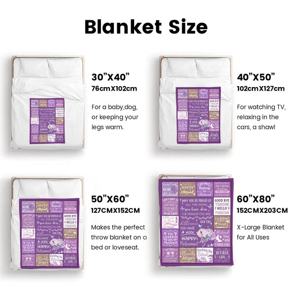 Retirement Blanket Gifts for Women/Men, Funny Farewell Throw Blanket for Going Away Gift, Coworker Leaving Gift