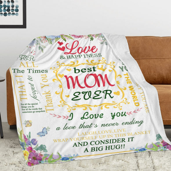 Mom Blanket Gifts for Mother's Day Christmas Birthday Throw from Daughter Son